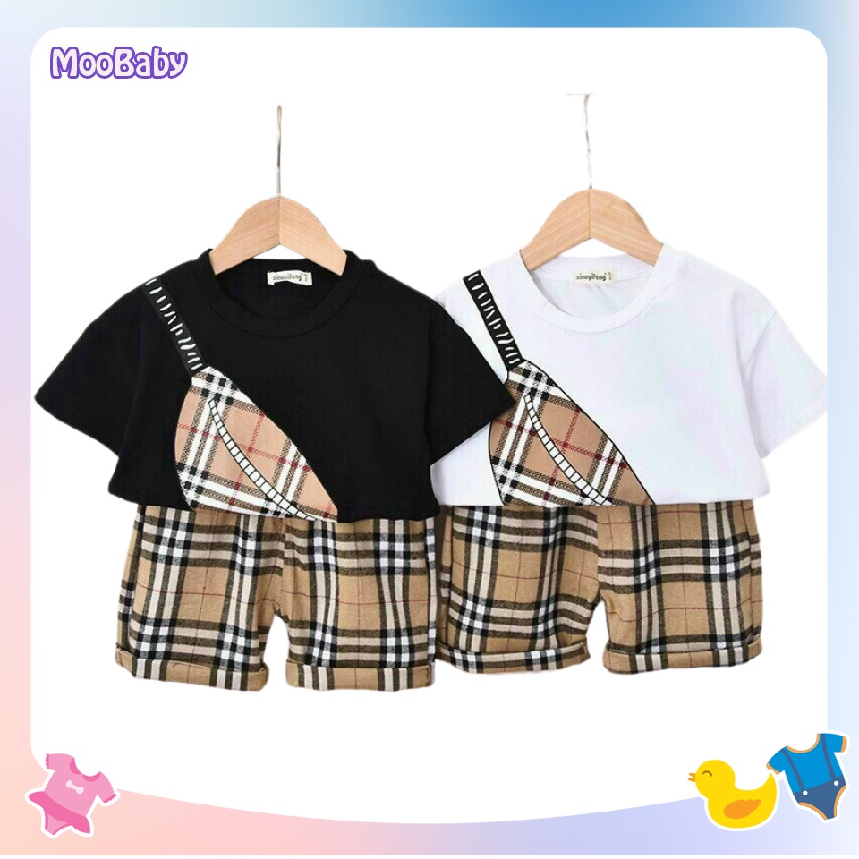 Quần Áo Bé Trai Bộ Cộc Tay In Túi Đeo Chéo Cho Bé Trai Chất Cotton Cực Xịn - MOOBABY SHOP