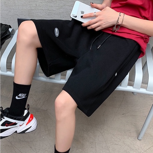 【ZHELIHANGFEI】Quần Thể Thao Lưng Cao Ống Rộng Phong Cách Preppy