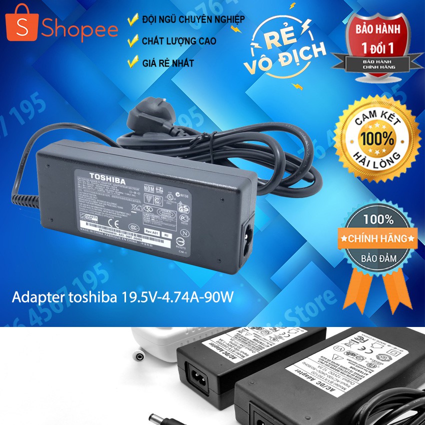 Sạc laptop Toshiba 19V - 4.74A (90W)