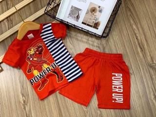 Bộ thun cotton bé trai size 6-23kg