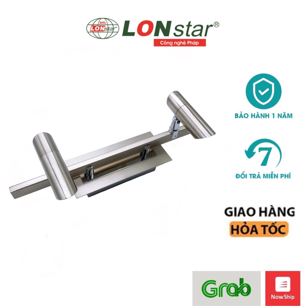 Đèn Soi Gương,Đèn Soi Tranh LONstar 2 Bóng Chất Liệu Inox Chống Gỉ , Phong Cách Hiện Đại ,Điều Chỉnh Được Góc Chiếu