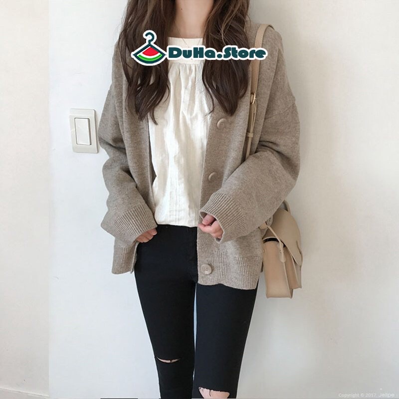 Áo Khoác Len Cardigan vải dày dặn, nhiều màu lựa chọn