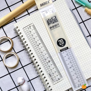 Thước kẻ nhựa phong cách tối giản 15cm/20cm (Ảnh thật shop tự chụp)