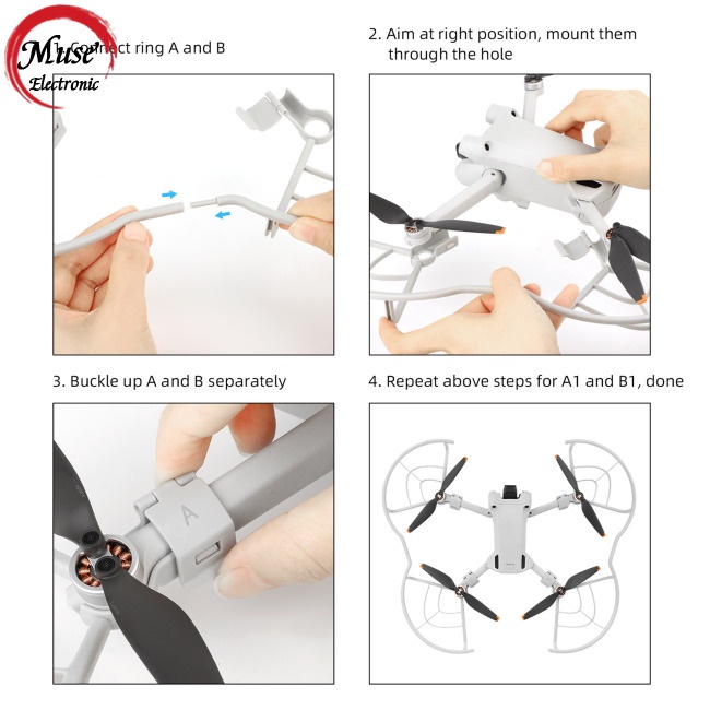 Vòng Bảo Vệ Cánh Quạt Tháo Lắp Nhanh Chống Va Chạm Cho Dji Mini 3 Pro