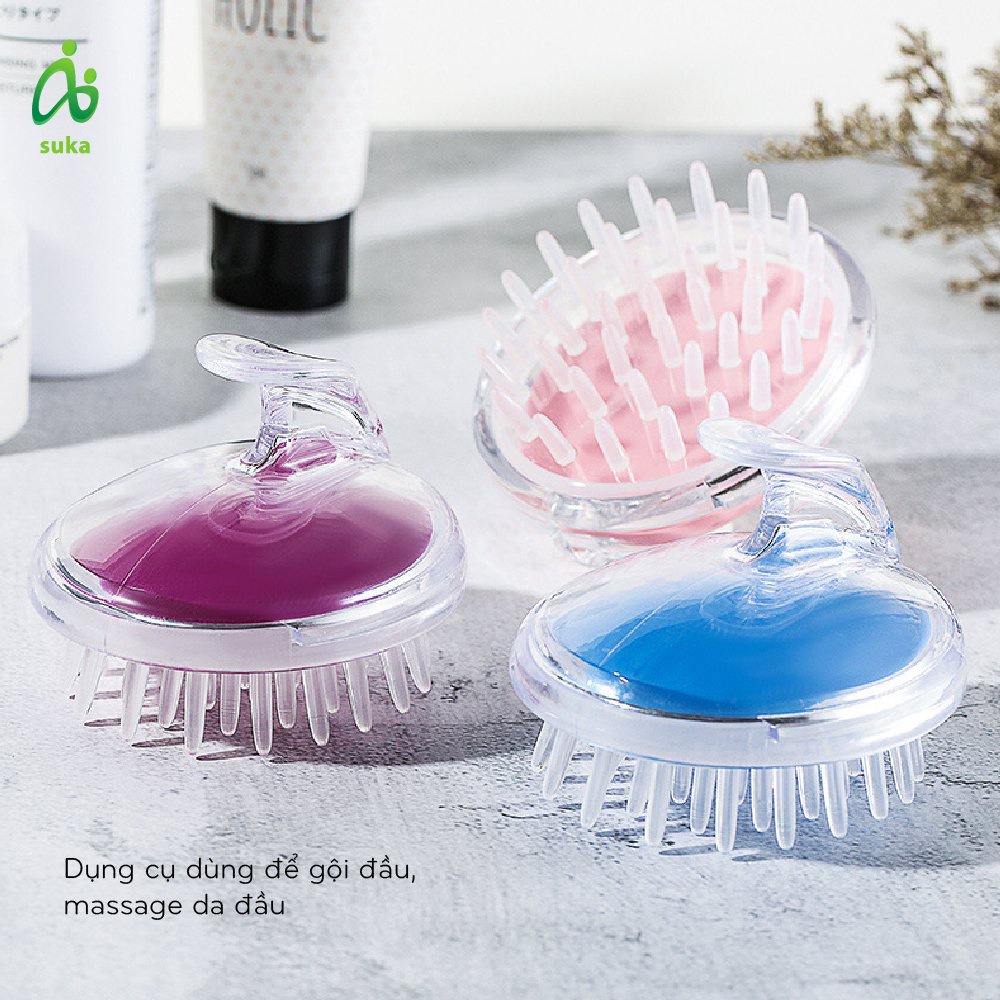 Lược Gội Đầu Thư Giãn Giúp Làm Sach Da Đầu, Tẩy Tế Bào Khi Gội Đầu ,an toàn khi sử dụng SK