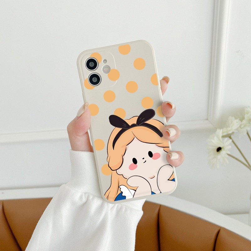 Ốp lưng iphone Babe cạnh vuông bảo vệ camera ip 11 7plus 6 plus 7/8plus x xsmax 11 11pro max 12promax 13promax e100