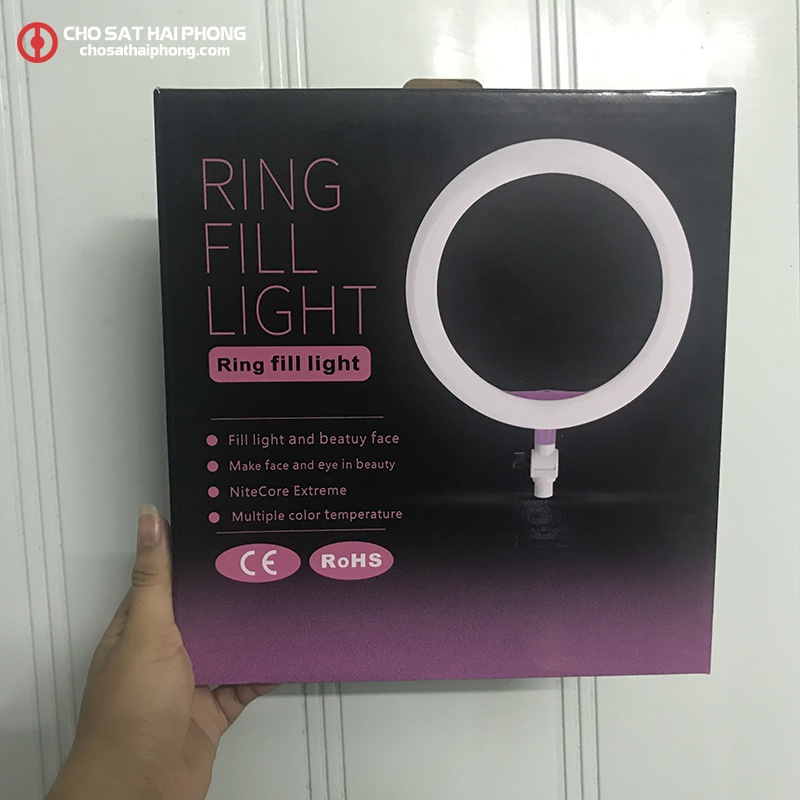 Đèn Livestream Size 26cm + Chân Đèn + Kẹp, Hỗ Trợ Quay Tiktok, Make Up, Phun Xăm - Chính Hãng HD DESIGN