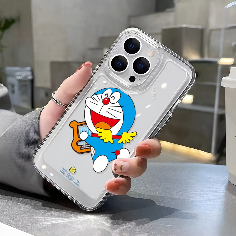 Ốp Điện Thoại Trong Suốt In Hình Doraemon Dễ Thương Cho iphone 14 Pro Max 14 Plus 13 11 12 7Plus X XR XS Max 8 7