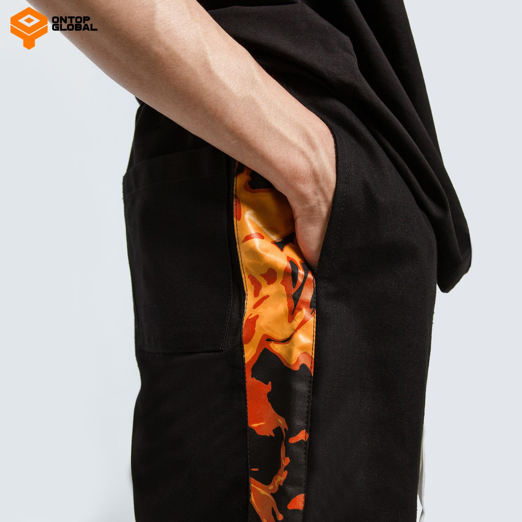 [Mã SKAMA06 giảm 8% TỐI ĐA 50K đơn250K] Quần short nam kaki lưng thun màu đen ONTOP - Fire Track | BigBuy360 - bigbuy360.vn