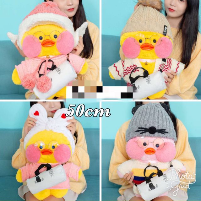 Vịt má hồng Lalafanfan size 50cm thú bông dễ thương