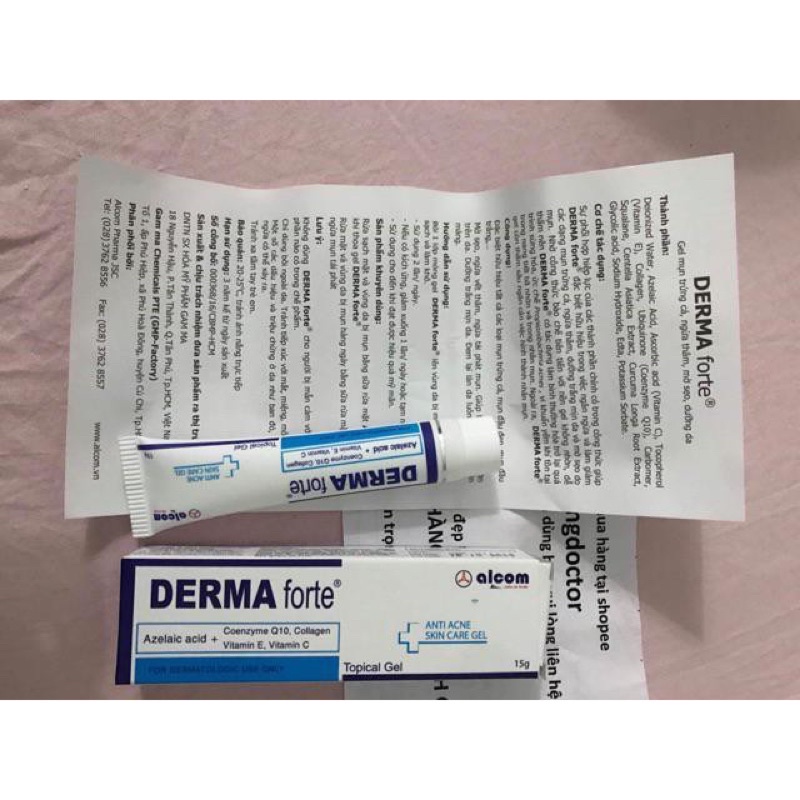 ✅[CHÍNH HÃNG] Derma Forte Gel 15g - Giảm Mụn Trứng Cá, Ngừa Thâm, Mờ Sẹo, Dưỡng Da | BigBuy360 - bigbuy360.vn