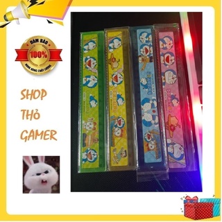 Combo 10 cây thước kẻ hình Doraemon lấp lánh dài 18cm