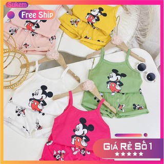 Bộ 2 Dây Micky Cho Bé Gái  Vải Cotton Cao Cấp Cho Bé Từ 8 -20kg