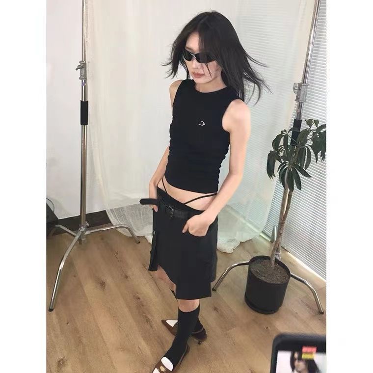 Áo Hai Dây Cột Dây Dáng Ôm Thời Trang Mùa Hè Quyến Rũ Cho Nữ