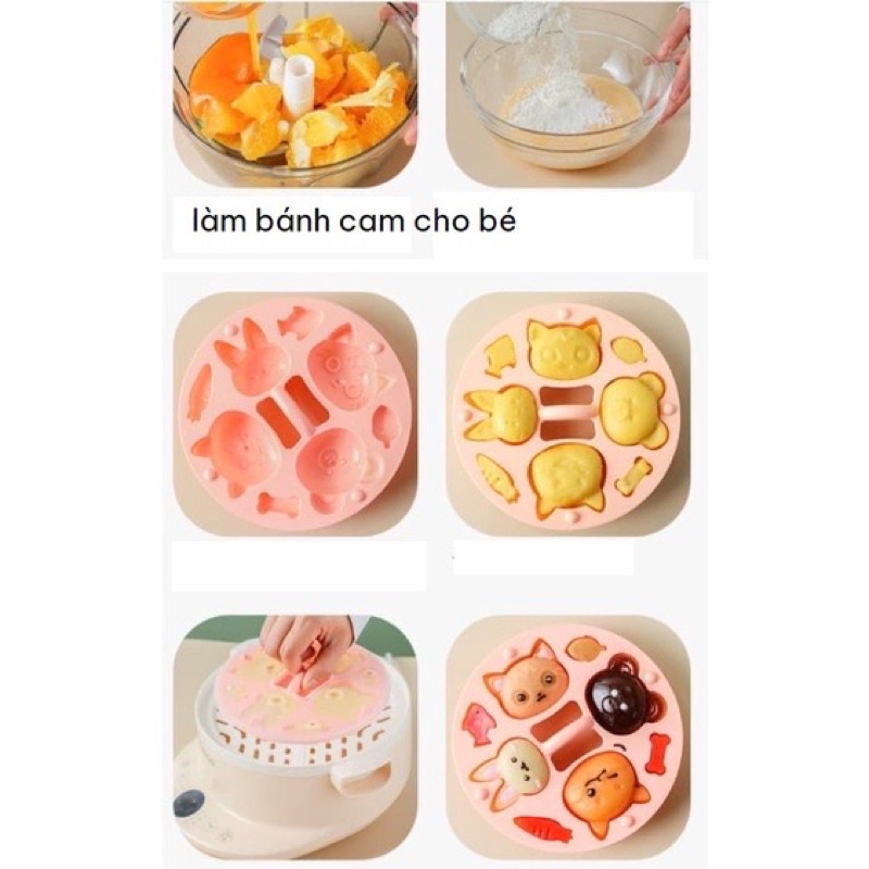 Khuôn hấp kèm nắp làm bánh, pudding, rau câu, đậu hũ non cho bé ăn dặm
