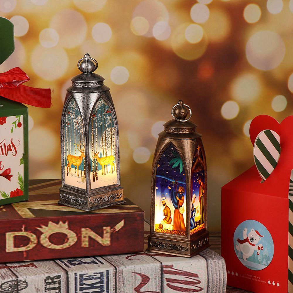 Lồng Đèn Họa Tiết Ông Già Noel Dùng Để Trang Trí Tiệc Giáng Sinh DIY