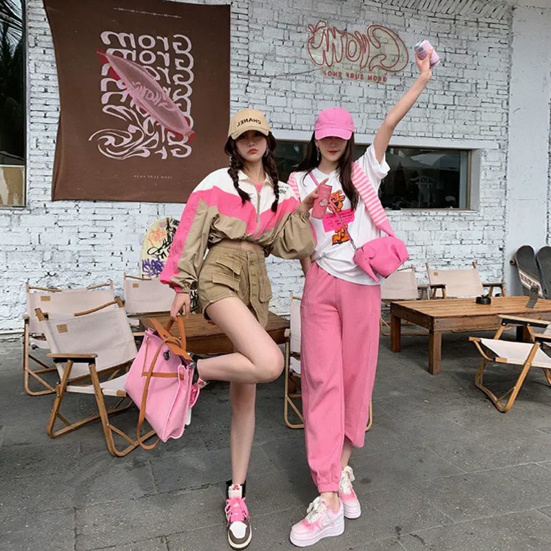 Jiashucheng Influencer Áo Ngắn Giả Váy Denim Eo Cao Dáng Ôm Sát Giả Hai Mảnh Bất Đối Xứng Phong Cách Jiashucheng W