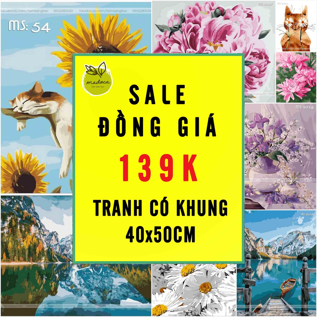 FLASH SALE 9.1.2021 TỔNG HỢP TRANH SƠN DẦU SỐ HÓA CÓ KHUNG 40x50 HOT 2021 - TRANH TỰ TÔ MÀU THEO SỐ HOT 2021 | BigBuy360 - bigbuy360.vn