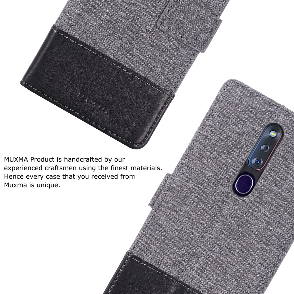 Ốp lưng điện thoại dạng ví da PU lật có khe cắm thẻ Ví dành cho Oppo A3S A7 A5S A83 F7 F9 F11 Pro Canvas Leather Case