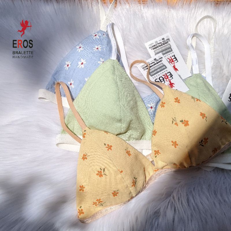 combo 3áo lót bralette vải linen