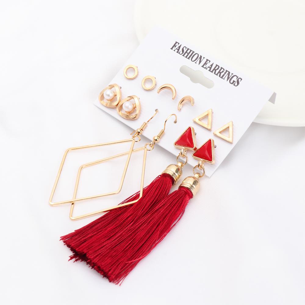 MELODG Set Bông Tai Tua Rua Thời Trang