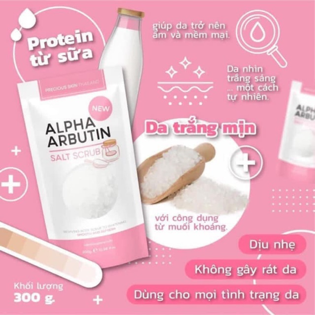 MUỐI TẮM TẨY TẾ BÀO CHẾT ALPHA ARBUTIN 300g Thái Lan | BigBuy360 - bigbuy360.vn
