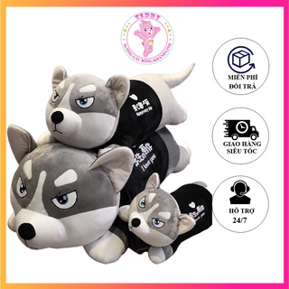 💝Sỉ Rẻ Nhất 💝Gấu bông Chó Husky Siêu To Khổng Lồ GABOTABO Gối Ôm Chó Husky Ngáo Size 100Cm Hàng Cao Cấp Siêu Mềm Mịn