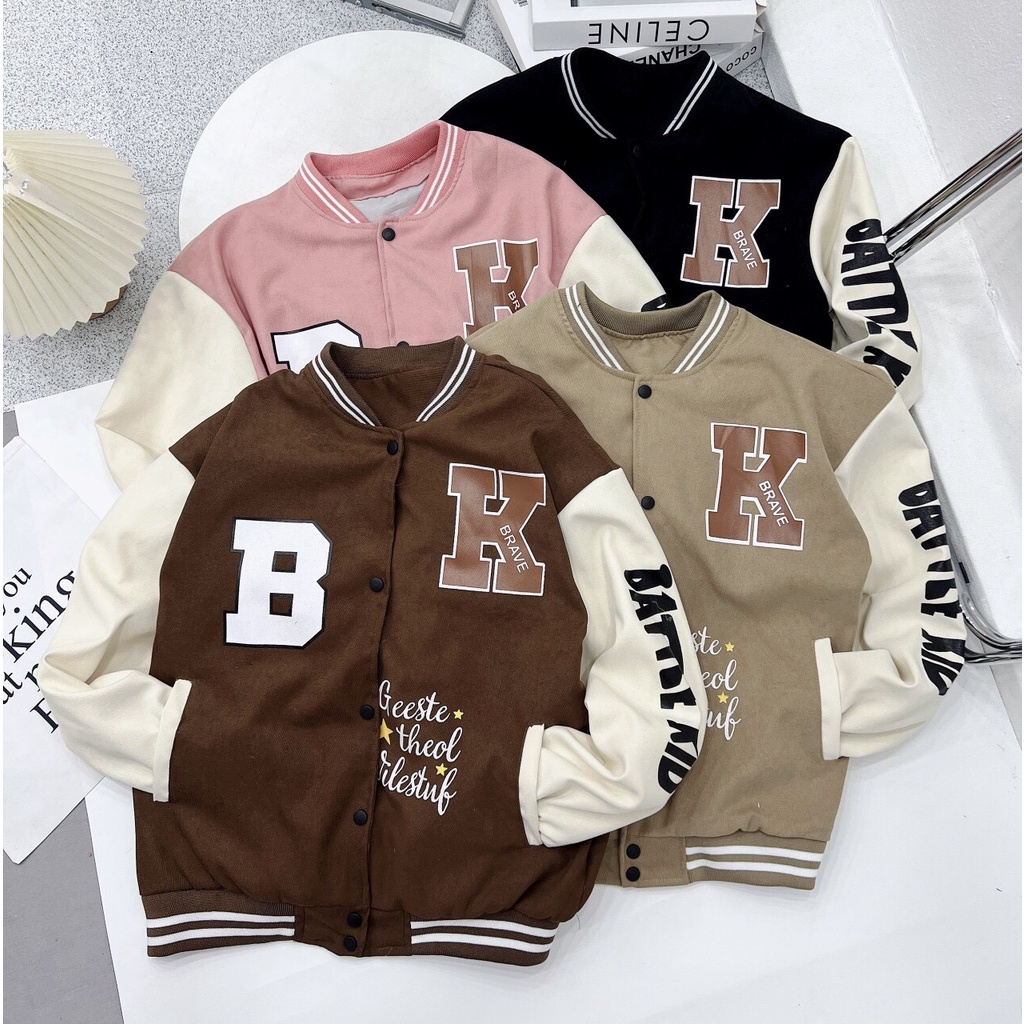 Áo bomber, áo khoác nữ nhung tăm 2 lớp dày dặn phối tay cực hót