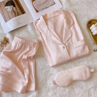 Set đồ ngủ lụa cúc đá