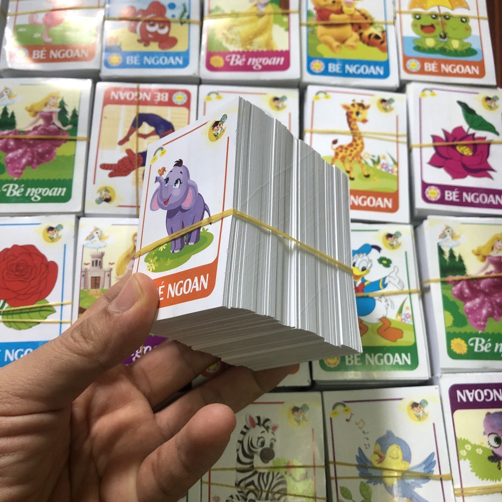 Phiếu bé ngoan cắt sẵn, cọc 500 tờ trộn nhiều hình khác nhau
