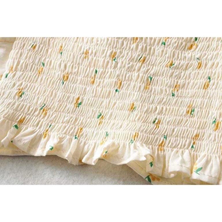 NEW ARRIVALS HÀNG SĂN - ÁO CROTOP HOA NHÍ BO LƯNG KÈM ẢNH THẬT