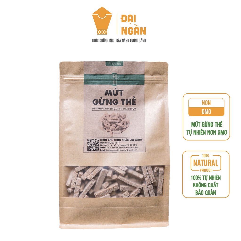 Mứt gừng thẻ chùa làm - Sản phẩm của chùa Bửu Lâm - Túi 500gr
