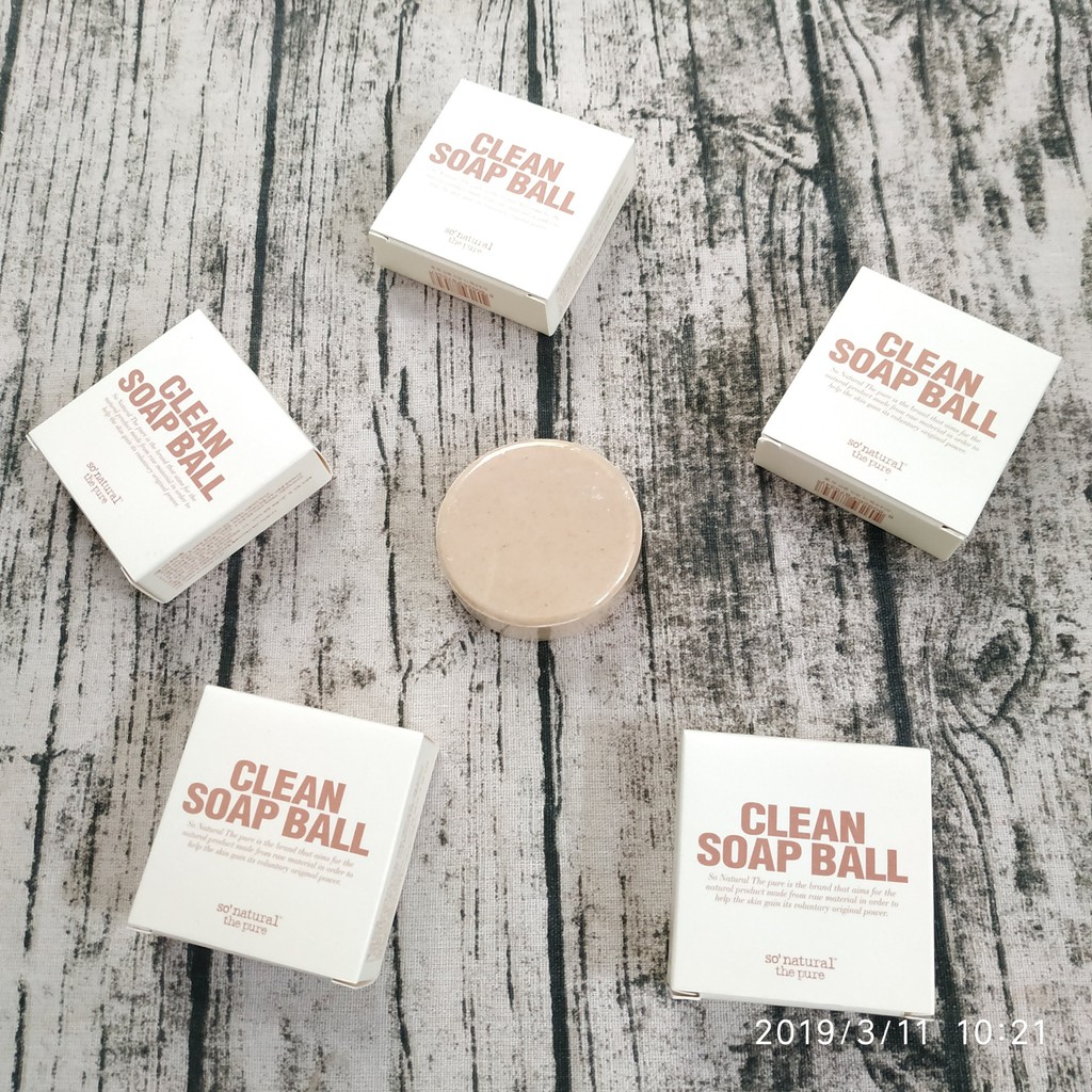 [Cam Kết Chuẩn Auth] Xà Phòng Rửa Mặt So Natural Clean Soap Ball
