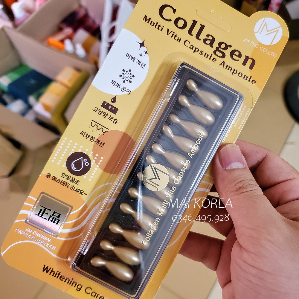 Vỉ collagen tươi Hàn Quốc dưỡng da trắng hồng, căng bóng