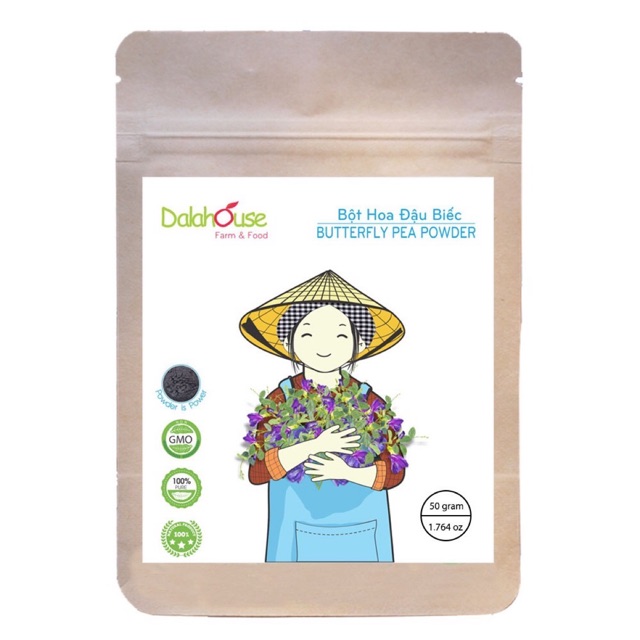 Bột hoa đậu biếc 50gr Dalahouse
