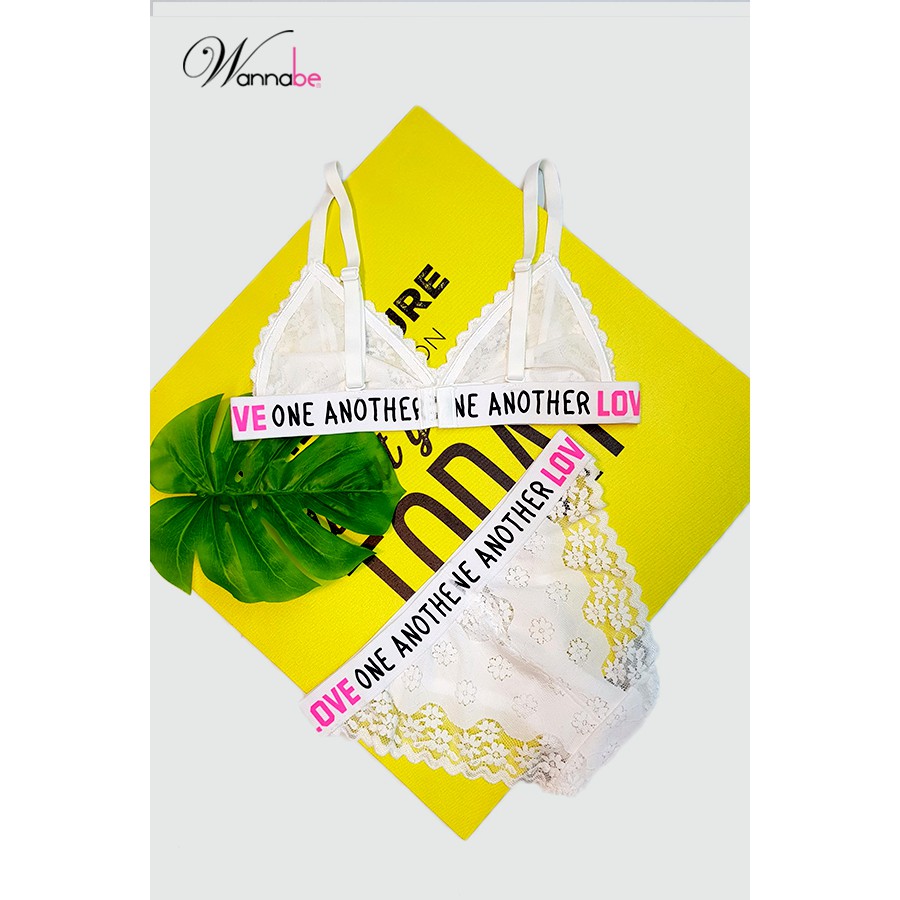 Bộ Nội y Barlette Wannabe ren lưới không mút phối dây