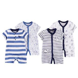 Bộ áo liền quần tay ngắn cho bé từ 0-12 tháng tuổi