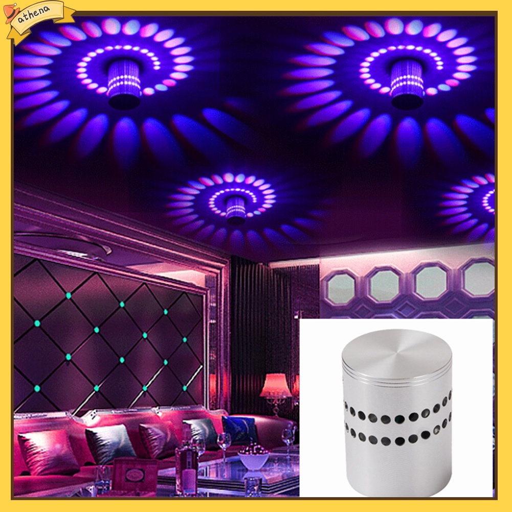 Đèn led 3W RGB hình xoắn ốc điều khiển từ xa gắn trần nhà / quán bar chuyên dùng