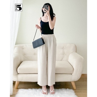 Quần suông đũi culottes cạp cao chun sau Twentyfive 4130