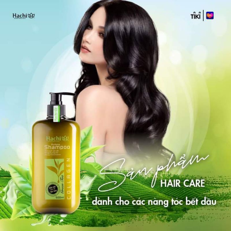 DẦU GỘI XẢ HACHI TRÀ XANH GREEN TEA DÀNH CHO TÓC DẦU HÔI DA ĐẦU