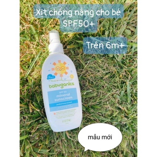 (mẫu mới)XỊT CHỐNG NẮNG BABYGANICS CHO TRẺ NHỎ VÀ BÀ BẦU