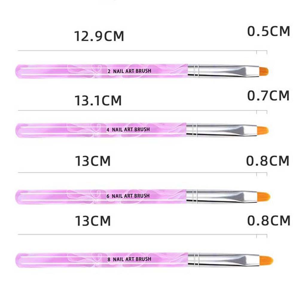 Set 7 Bút Trang Trí Móng Tay 3D Dạng Dây Kéo Chuyên Dụng Cho Nối Dài Gel UV