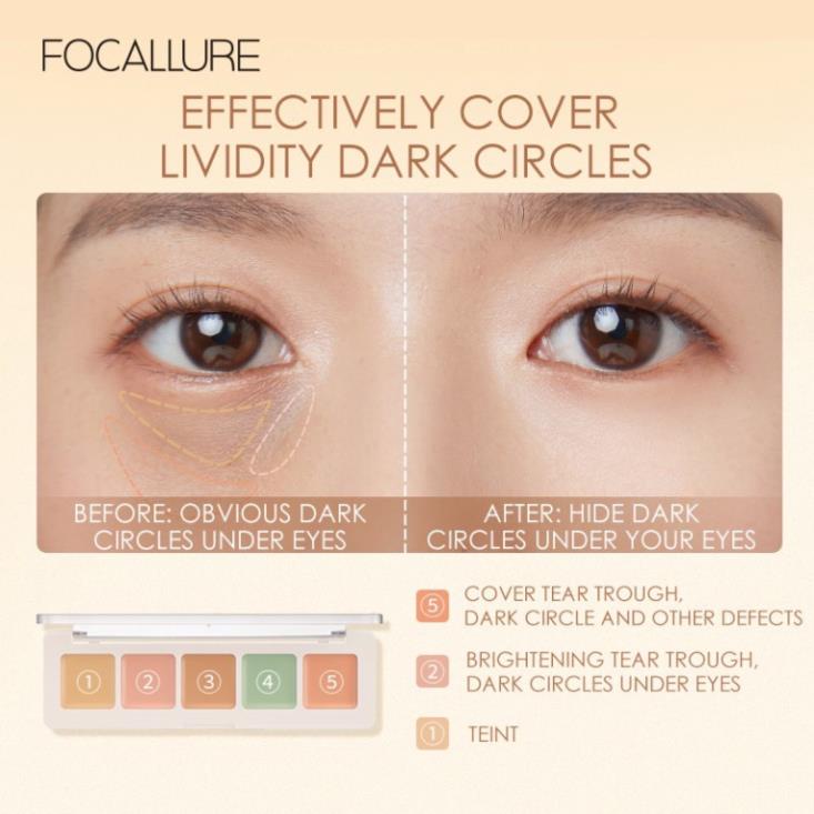 PVN57360 Kem che khuyết điểm Focallure độ che phủ cao chống thấm nước giữ màu lâu trôi 4.3g