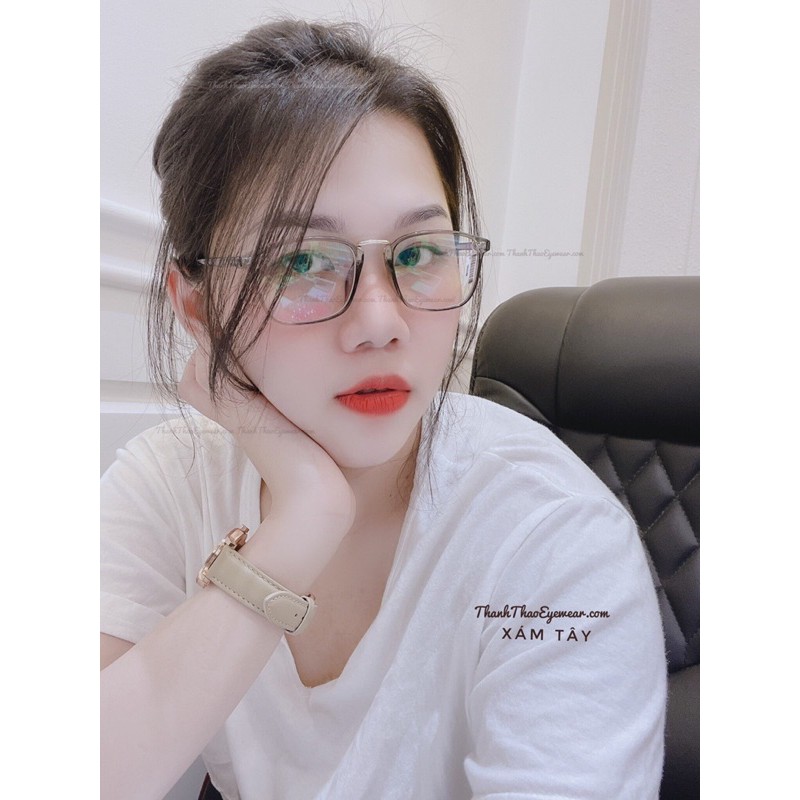 [Hàng Loại 1]  Gọng Kính Giả Cận Dẻo Vuông Phối Kim Loại Nam Nữ Thời Trang Hàn Quốc - ThanhThaoEyewear | BigBuy360 - bigbuy360.vn