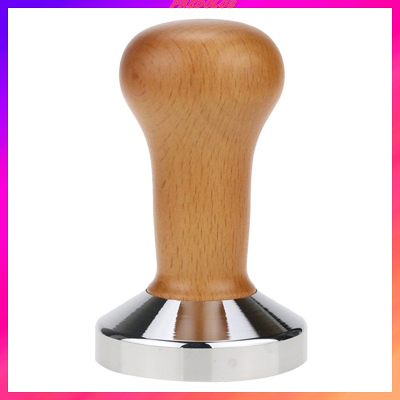 [PREDOLO2]Stainless Coffee Bean Tamper Barista Pressing Tool w/ Handle Base