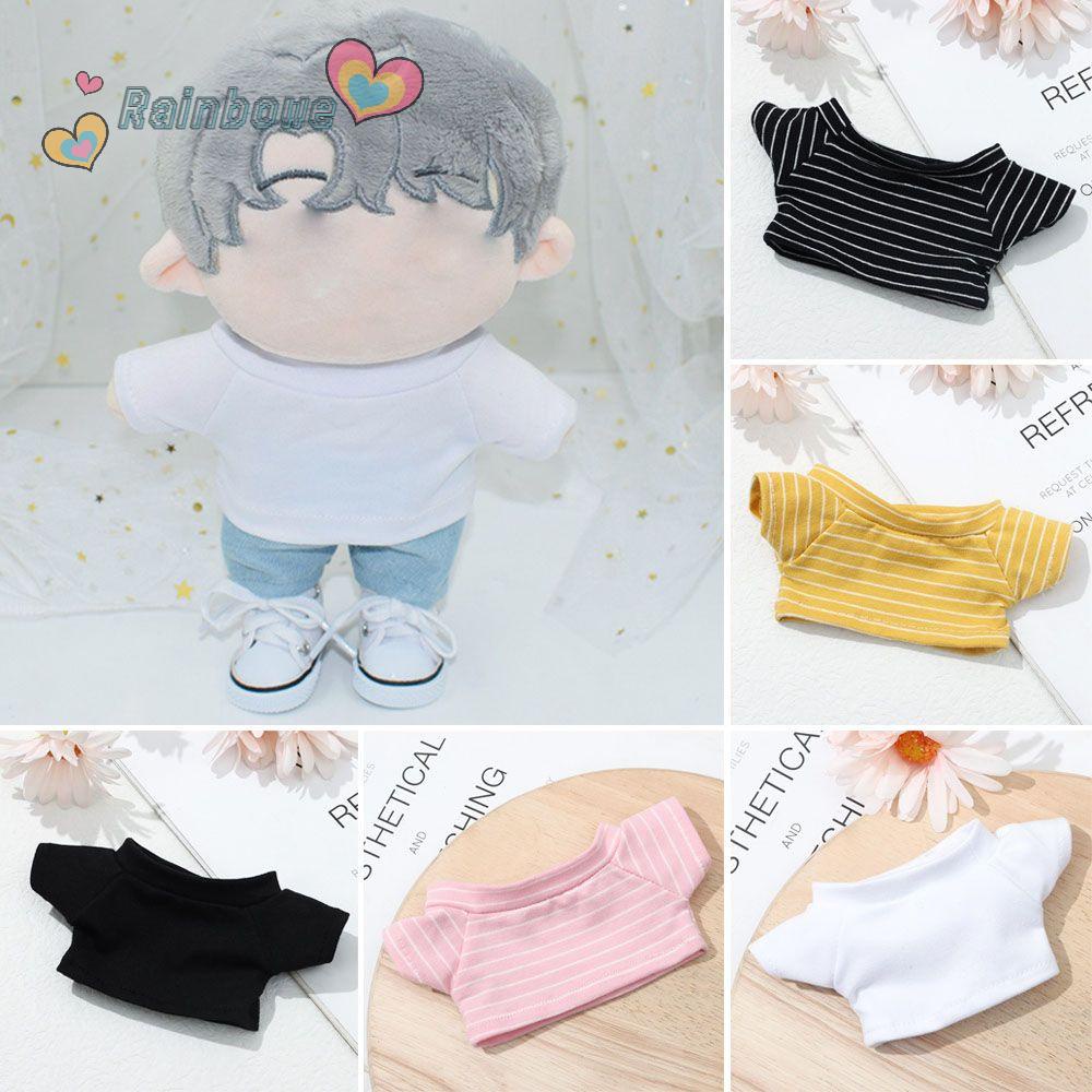 Áo thun cotton ngắn tay kẻ sọc ngang 20cm thay đổi cho búp bê