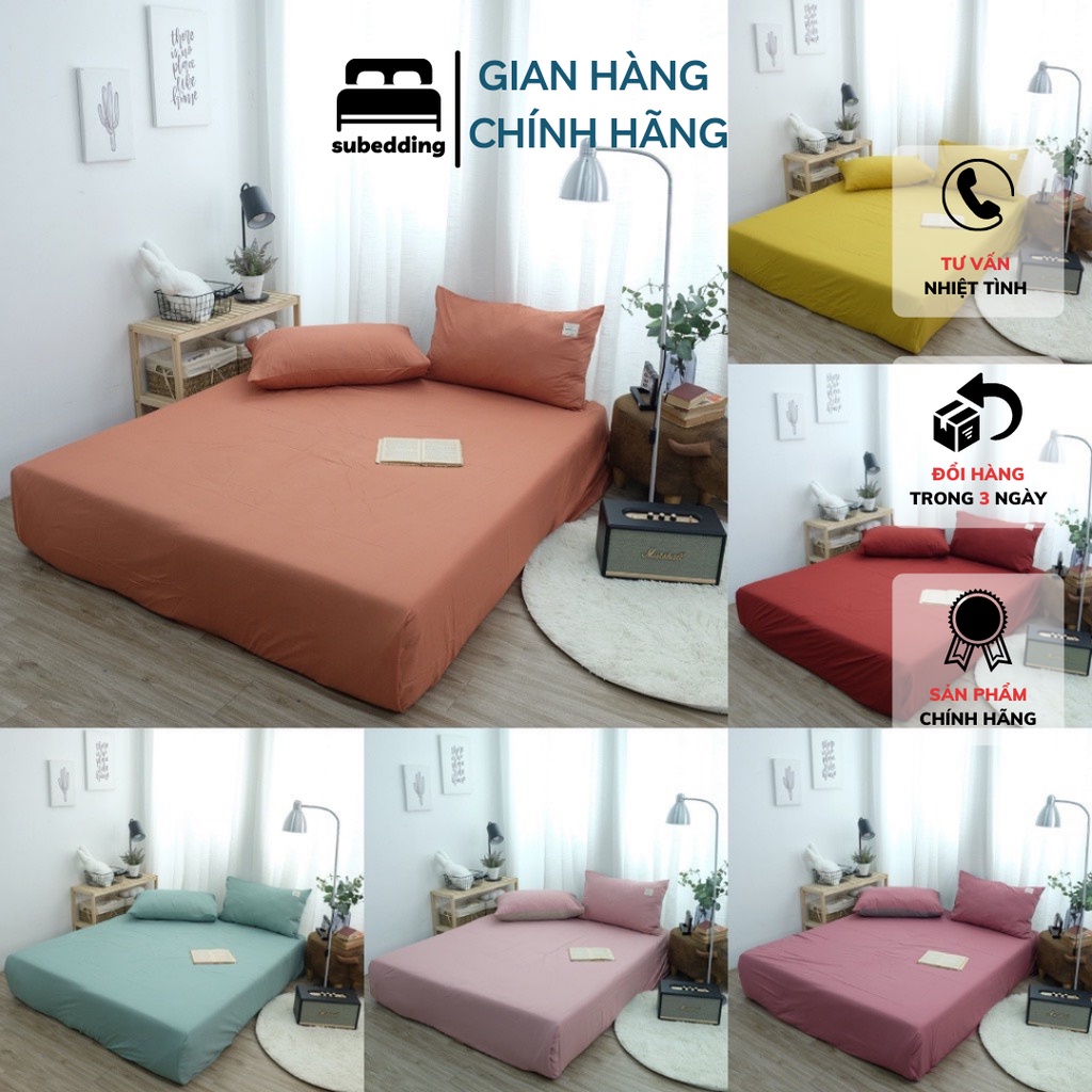 Bộ ga giường và vỏ gối Cotton Tici phong cách Hàn Quốc đủ size