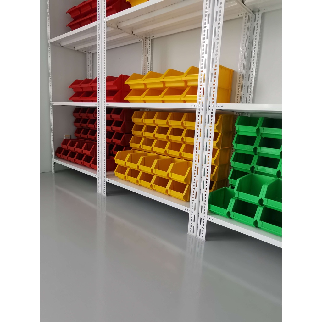 Kệ sắt V lỗ đa năng dài 60 x rộng 30 x cao 150cm x 3 mâm màu trắng