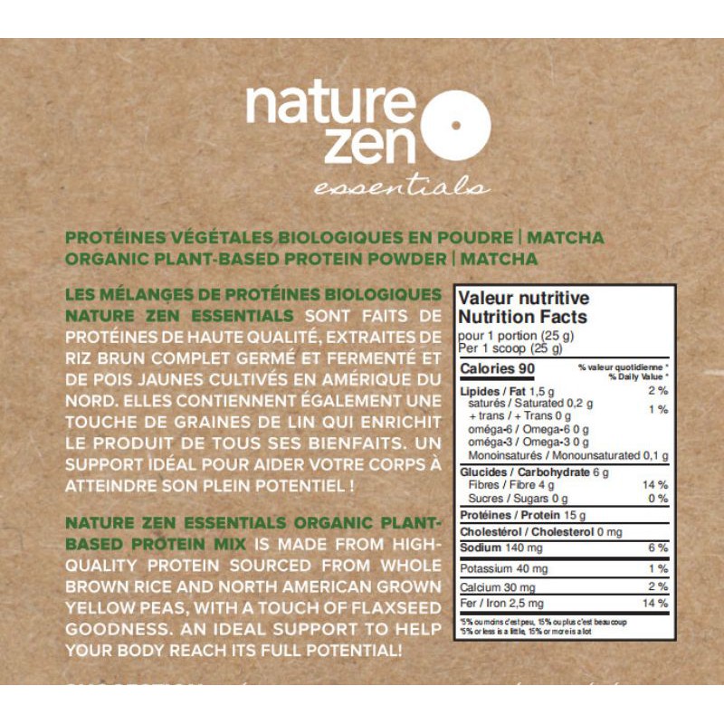 Bột Protein thực vật Organic Nature Zen Essential