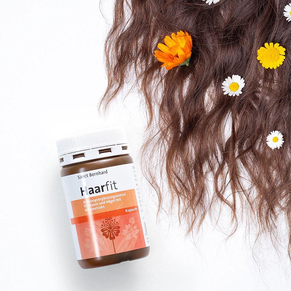 Viên uống đẹp tóc HaarFit - Hỗ trợ tóc, móng chắc khỏe, giảm rụng tóc, giúp tóc dày và bóng mượt - Sanct Bernhard 60v